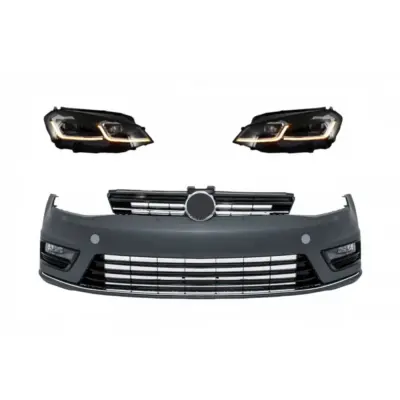 Paraurti Anteriore con Fari LED Bi-xenon e Frecce Dinamiche per VW Golf 7 Vii