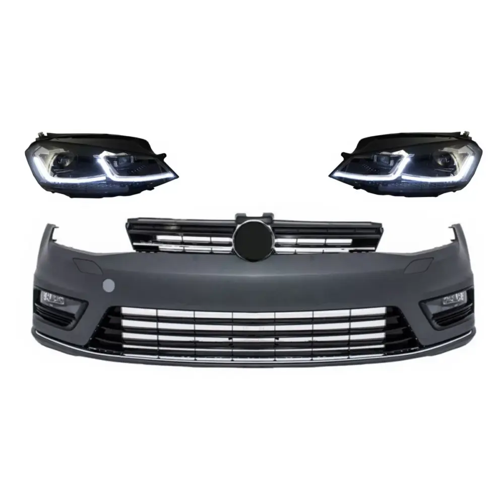 Paraurti Anteriore con Fari LED Dinamici per Volkswagen Golf 7 Vii 2012-2017
