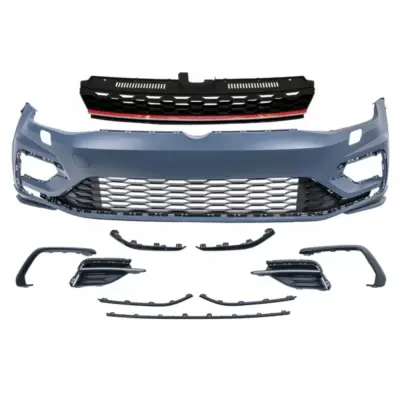 Paraurti Anteriore con Griglia Centrale Senza Logo per VW Golf 7.5 2017-2020 R