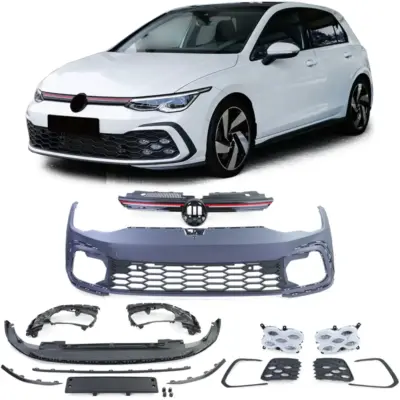 Paraurti Anteriore con Griglia e LED Nebul per Volkswagen Golf 8 GTI dal 19