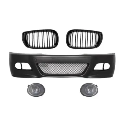 Paraurti Anteriore con Griglie Centrali Doppia Striscia e Fendinebbia M3 Look