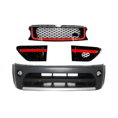 Paraurti Anteriore con Griglie Nero Rosso per Land Range Rover Sport L320
