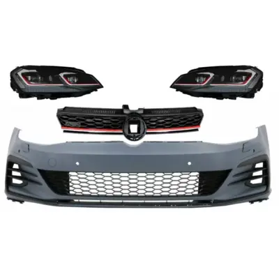 Paraurti Anteriore con Luci Dinamiche LED Golf 7 Vii 2013-2017 GTI Design