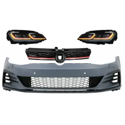 Paraurti Anteriore con Luci LED Dinamiche Golf 7 Vii 2013-2017 GTI Design