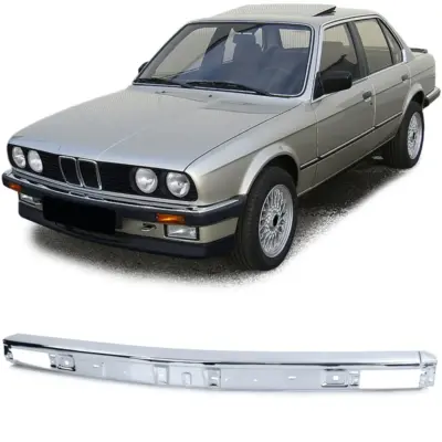 Paraurti Anteriore con Parte Centrale Cromata per BMW Serie 3 E30 Cabrio
