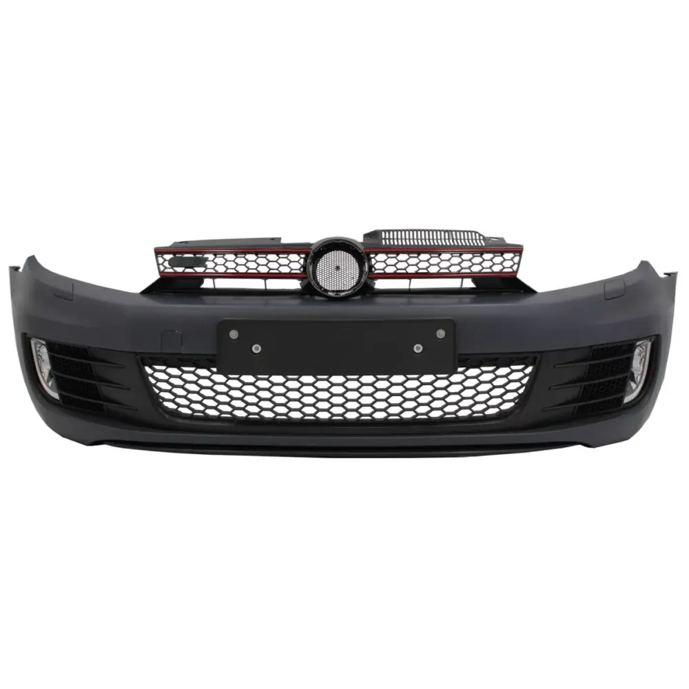 Paraurti Anteriore con Spoiler Estensione Nero Lucido per VW Golf Vi 2008-2013