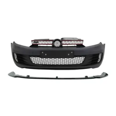 Paraurti Anteriore con Spoiler Estensione Nero Lucido per VW Golf Vi 2008-2013