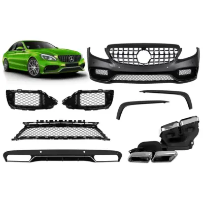 Paraurti Anteriore Design C63 per Mercedes Classe C W205 2013-2019 Berlina e Sw