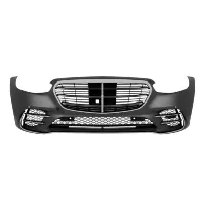 Paraurti Anteriore Design Line con Griglia Cromata Nera per Mercedes Classe S