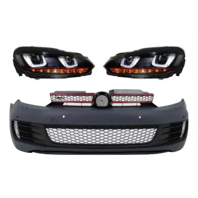 Paraurti Anteriore GTI Look con Luci LED Golf Vi 6 2008-2013 Dx