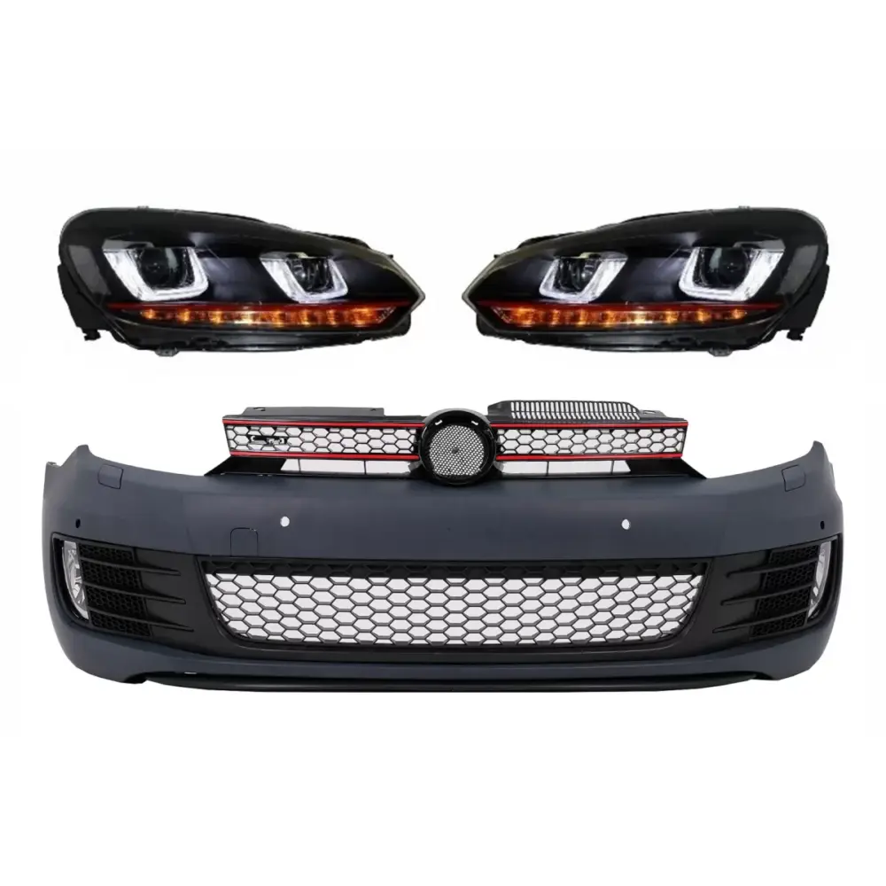 Paraurti Anteriore GTI Look con Luci LED Golf Vi 6 2008-2013 Dx