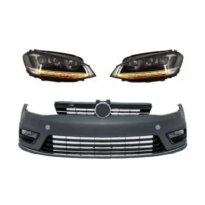 Paraurti Anteriore R-line con Luci LED Dinamiche VW Golf 7 2013-2017 5G1