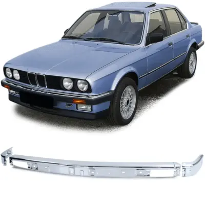 Paraurti Anteriore Set Cromato Destro Sinistro Centrale per BMW Serie 3 E30