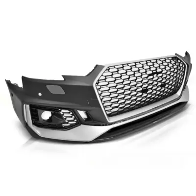Paraurti Anteriore Sport Argento Nero PDC per Audi A4 B9 08.15-19