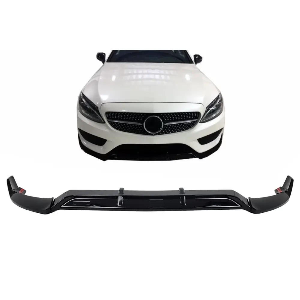 Paraurti Anteriore Sport Line Nero Lucido per Mercedes Classe C W205 S205 A205