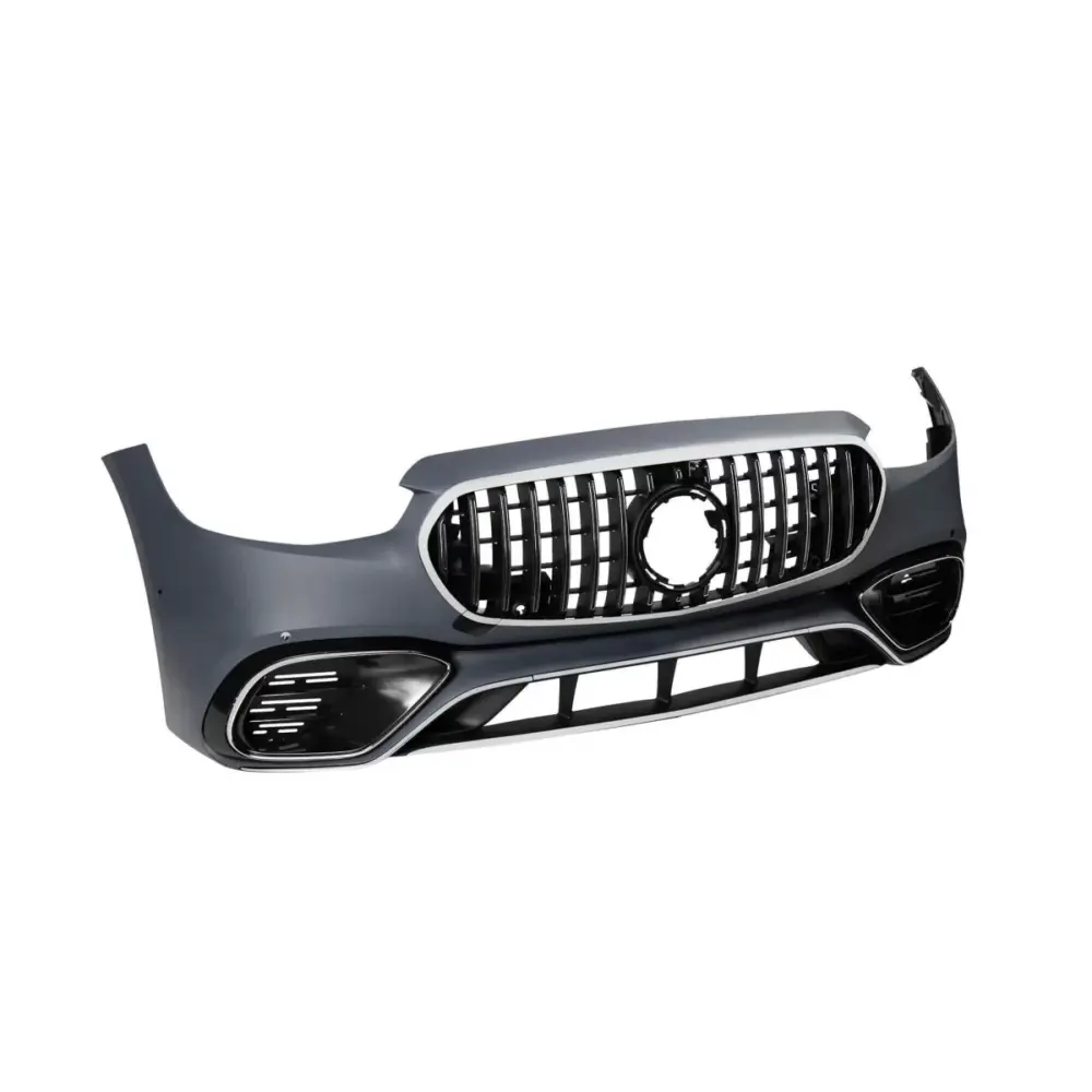 Paraurti Anteriore Sportivo Design S63 con Elementi Cromati per Mercedes Classe