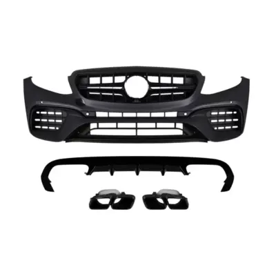 Paraurti Posteriore a Design E63 con Terminali Neri per Mercedes Classe E C238