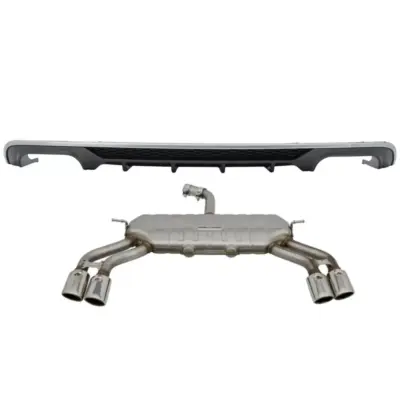 Paraurti Posteriore con Diffusore e Scarico Audi A3 8V Facelift 2016-2019