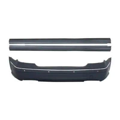 Paraurti Posteriore con Minigonne per Mercedes Classe E W211 2003-2009 con PDC
