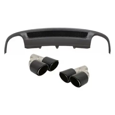 Paraurti Posteriore Diffusore Aria Carbonio con Terminali Scarico Audi A4 B8