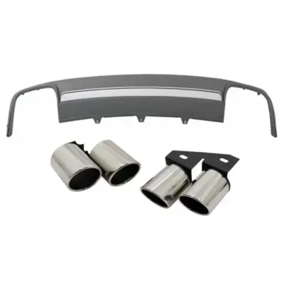 Paraurti Posteriore Diffusore Aria con Terminali Scarico Audi A4 B8 Facelift