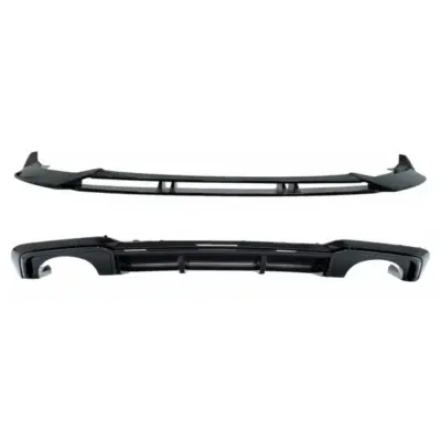 Paraurti Posteriore Diffusore con Spoiler Piano Nero per Audi A3 8V Facelift