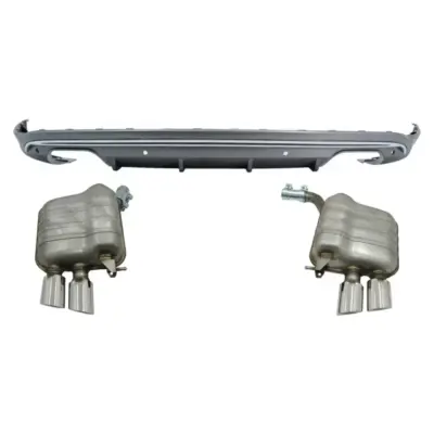 Paraurti Posteriore Diffusore con Terminali Doppio Scarico per Audi Q5 8R