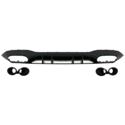 Paraurti Posteriore Diffusore Nero Scarico Mercedes Classe A V177 Berlina