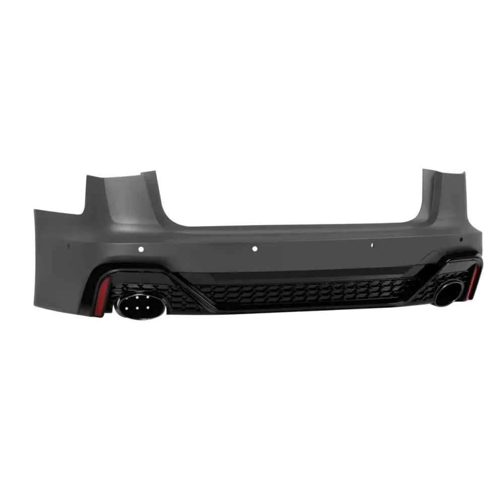 Paraurti Posteriore RS6 2021 con Terminali Neri per Audi A6 Avant Allroad