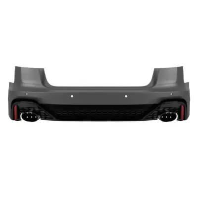 Paraurti Posteriore RS6 2021 con Terminali Neri per Audi A6 Berlina 2015-2018