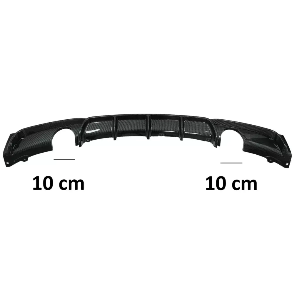 Paraurti Posteriore Spoiler Diffusore Doppia Uscita per BMW Serie 3 F30 F31