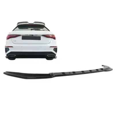 Paraurti Posteriore Spoiler Estensione Nero per Audi A3 S-line 8Y 2020-2024