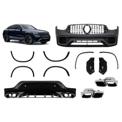 Paraurti Posteriore Stile GLC63 a Design per Mercedes GLC Coupe C253 2020-2023