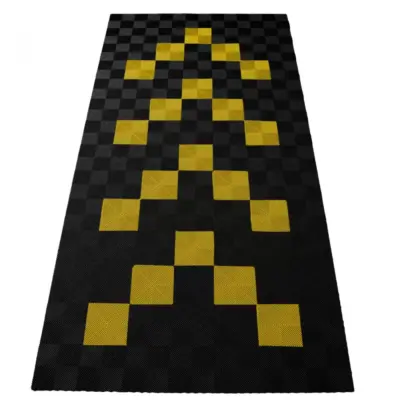 Pavimentazione Garage Performance 2,8x5,6m Nero Giallo Set Universale
