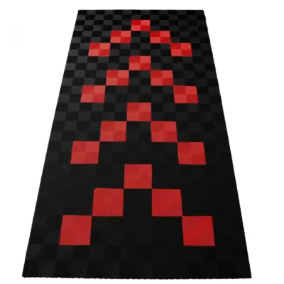 Pavimentazione Garage Performance 2,8x5,6m Nero Rosso Universale