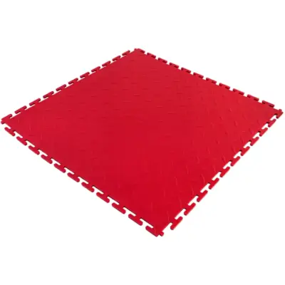 Pavimento in Pvc Rosso Rigato 50x50 cm Universale Auto
