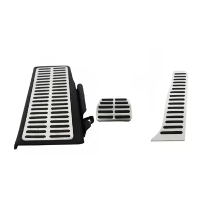Pedaliera Alluminio con Poggiapiede 3 Pezzi per Volkswagen Passat B6 B7 Cc 05-14