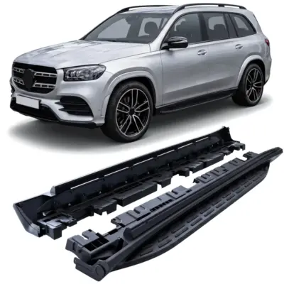 Pedane Laterali in Alluminio Nero Edition con ABE per Mercedes GLS X167