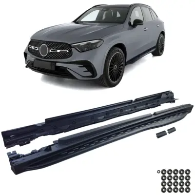 Pedane Laterali in Alluminio OE Style Nero Edition per Mercedes GLC C254 X254