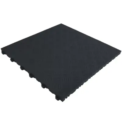 Piastrella Pavimento Antiscivolo Nera 40x40 cm Universale Garage Auto