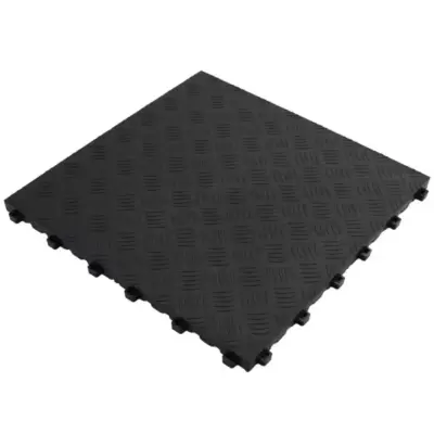 Piastrella Pavimento Antiscivolo Nera 40x40 cm Universale Garage Auto