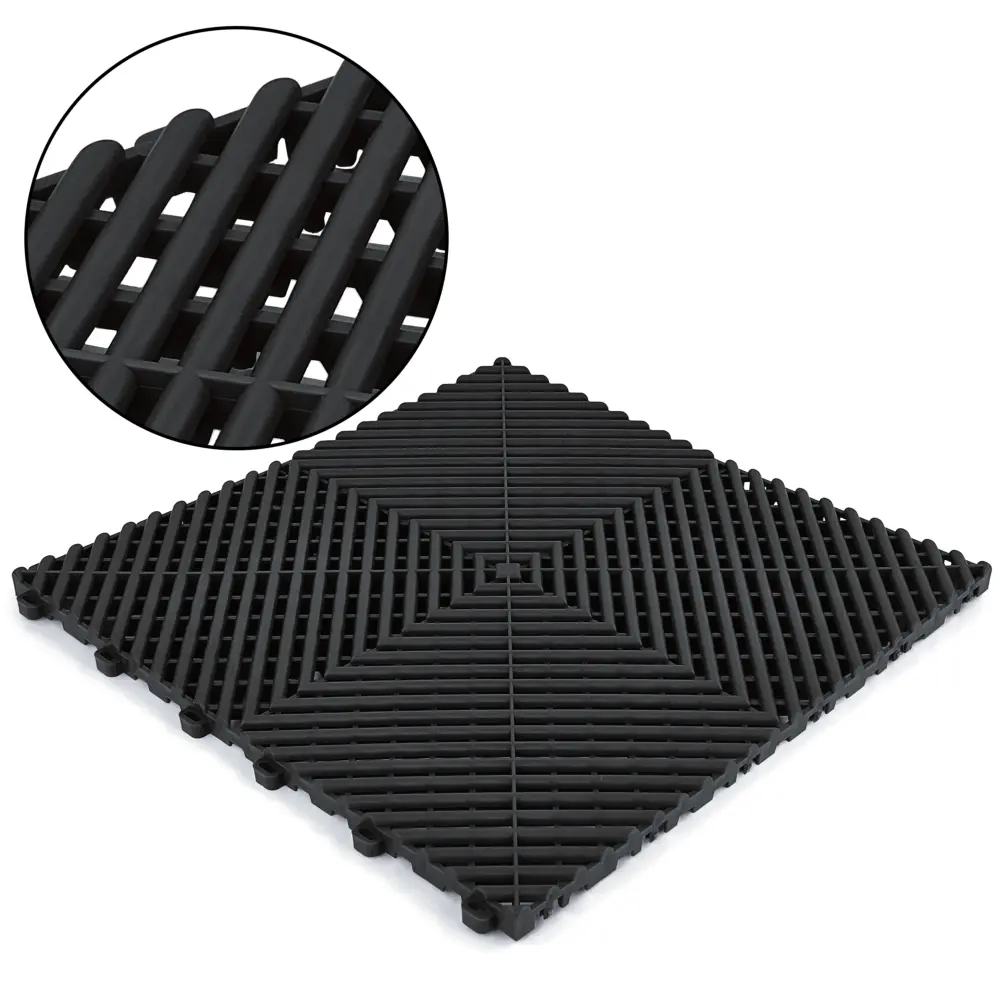 Piastrelle Pavimento 40x40cm Nere Universali per Garage e Workshop