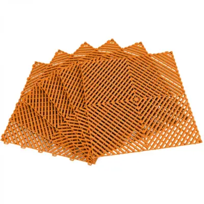 Piastrelle Pavimento Arancioni 40x40cm 6 Pezzi Universale Garage Auto