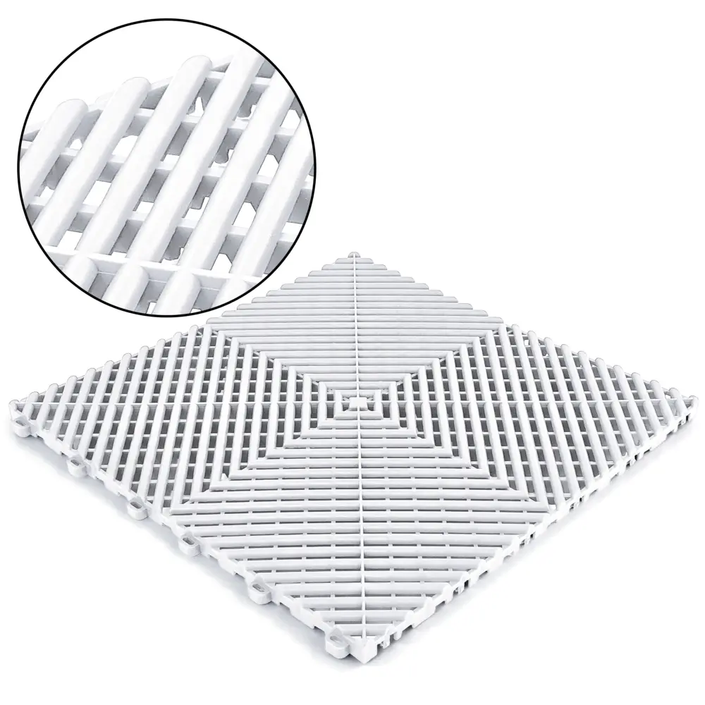 Piastrelle Pavimento Bianche 40x40cm Universali per Garage e Officine