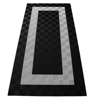 Piastrelle Pavimento Garage 2,8x5,6 M Nero Bianco Set Universale