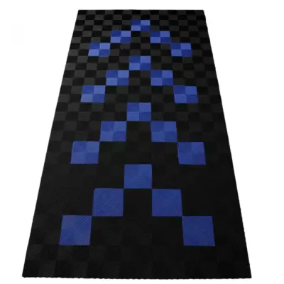 Piastrelle Pavimento Garage 2,8x5,6 M Nero Blu Set Universale