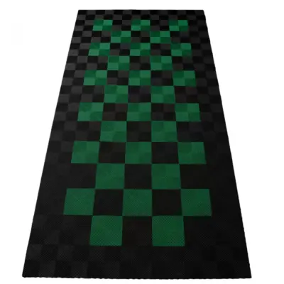 Piastrelle Pavimento Garage 2,8x5,6 M Nero Verde Set Universale