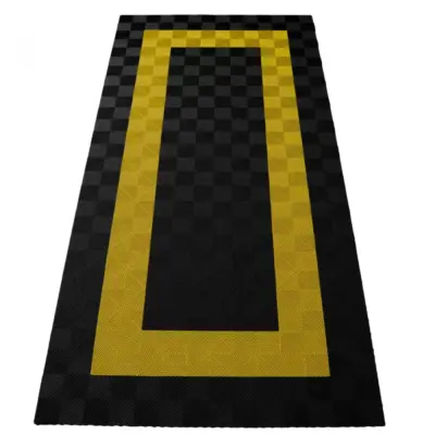 Piastrelle Pavimento Garage 2,8x5,6m Nero Giallo SET3 Universale