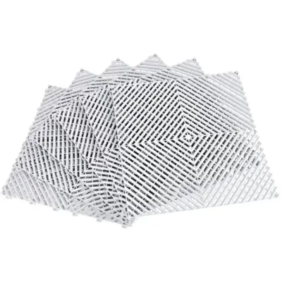 Piastrelle Pavimento Garage Bianche 40x40cm 6 Pezzi Universale