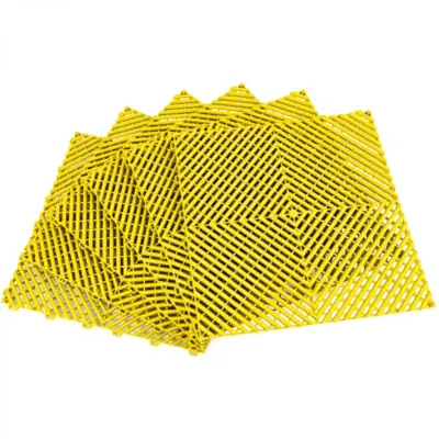 Piastrelle Pavimento Garage Gialle 40x40cm Set 6 Pezzi Universale